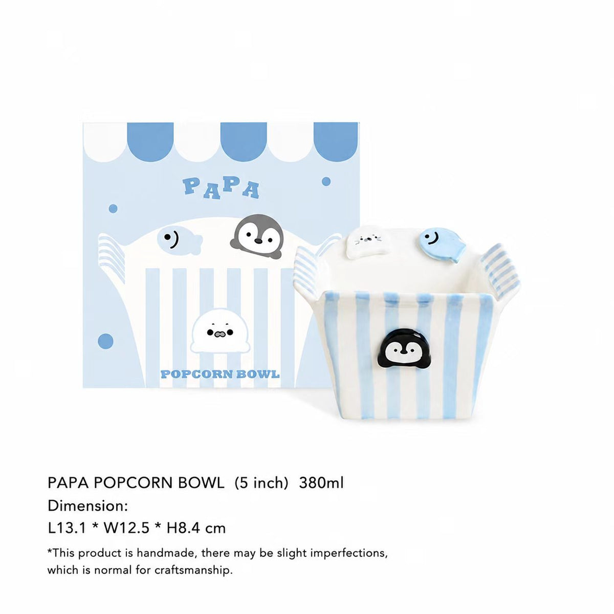 Seal and penguin fruit salad snack bowl