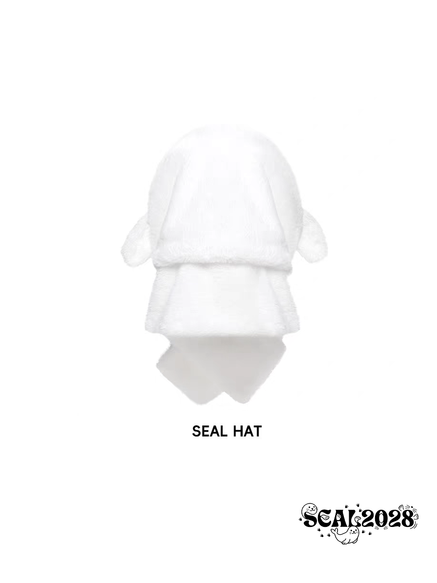 White Seal Hooded Scarf