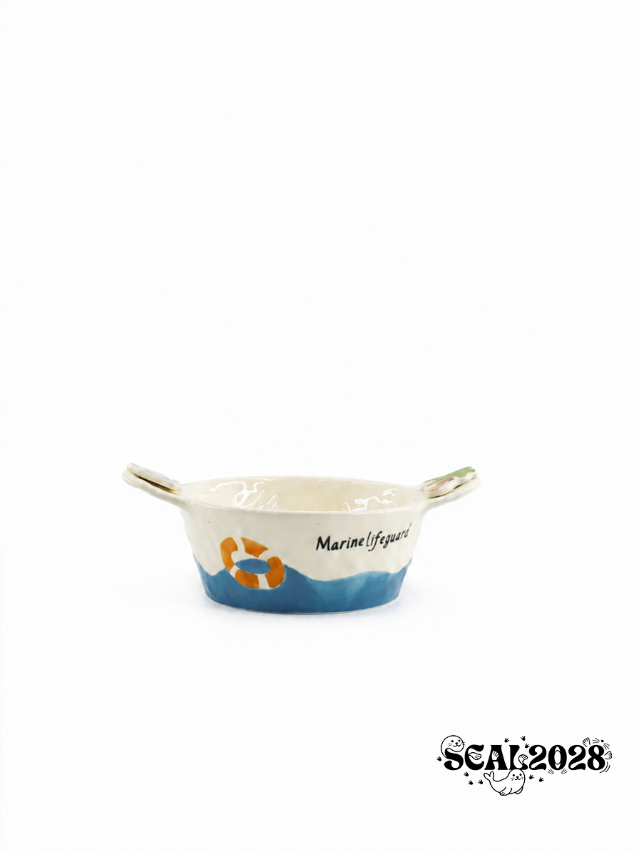 Seal Ceramic Double-Eared Bowl