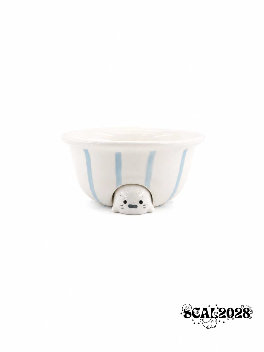 Seal / Penguin Oatmeal Bowl Breakfast Bowl Fruit Bowl