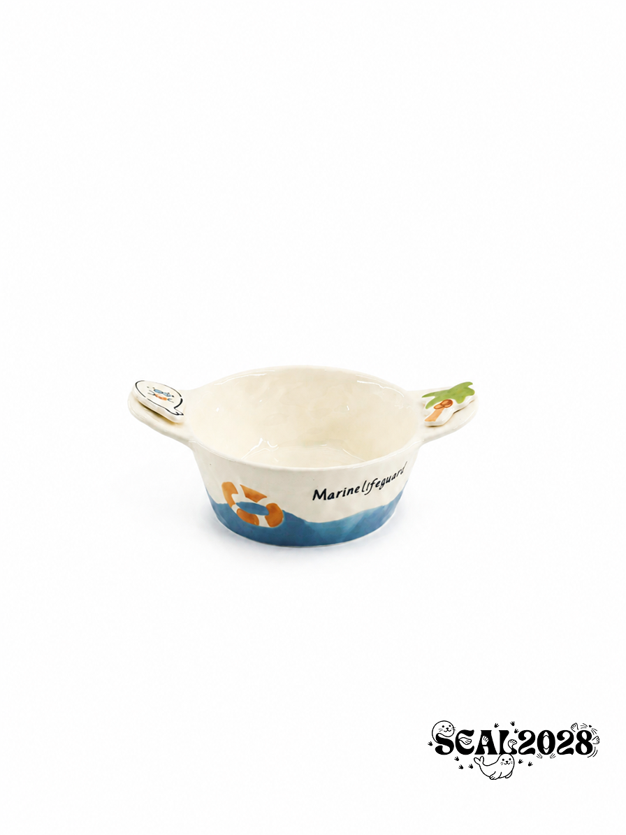 Seal Ceramic Double-Eared Bowl