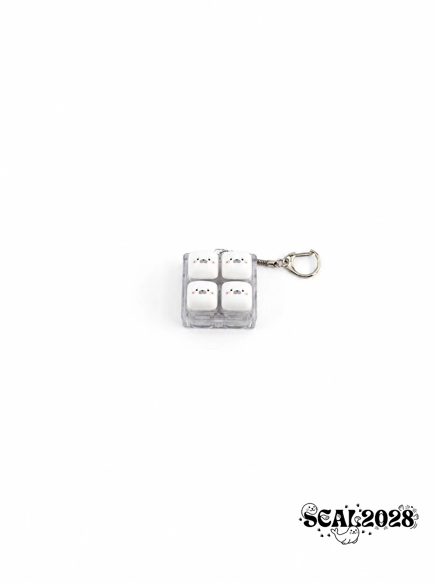 Seal Keycap Fidget Keychain ×3