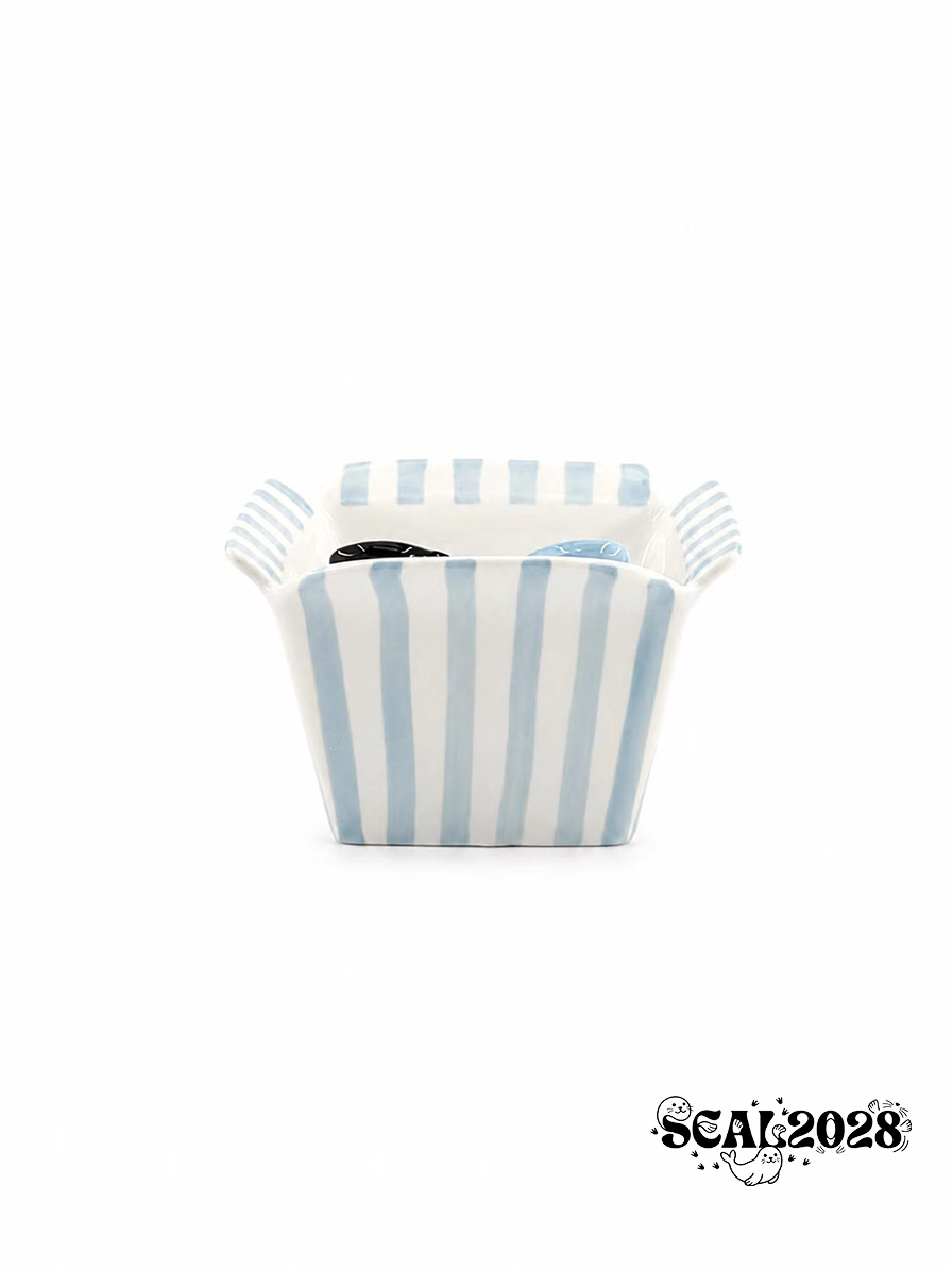 Seal and penguin fruit salad snack bowl