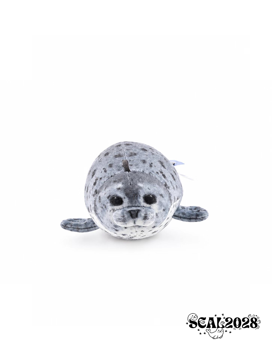 Mini "BaoFu" Seal Plush Toy with Swim Ring & ID Card