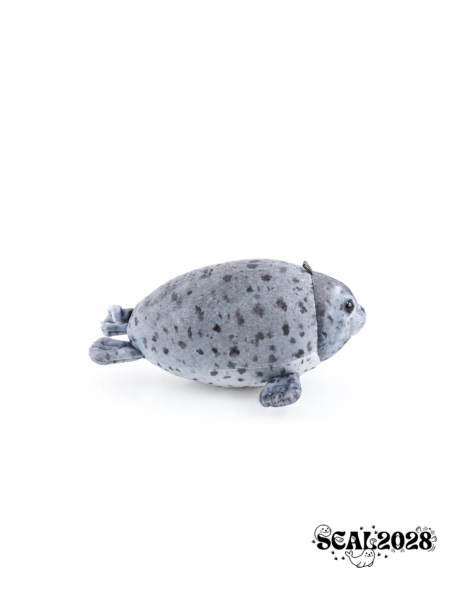 Mini "BaoFu" Seal Plush Toy with Swim Ring & ID Card