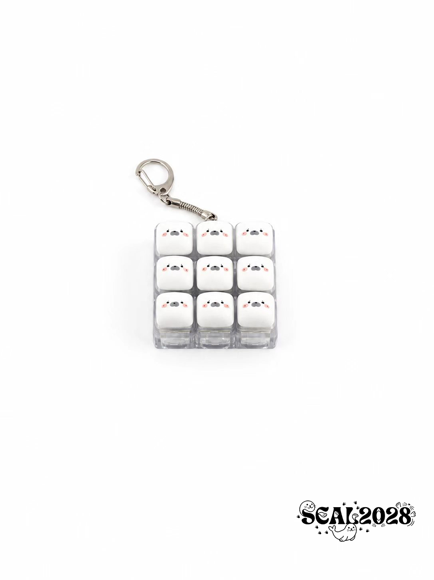 Seal Keycap Fidget Keychain ×3