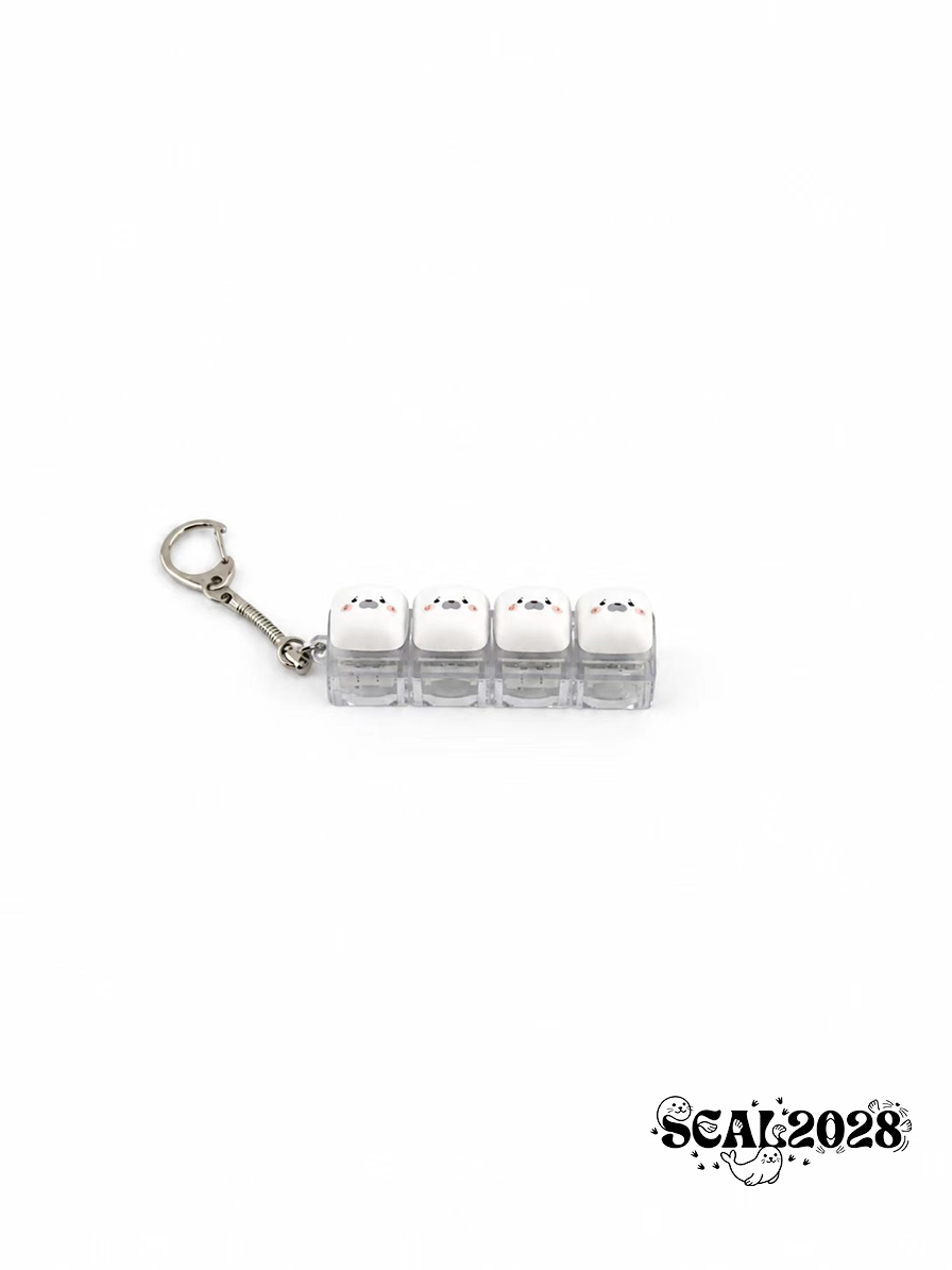 Seal Keycap Fidget Keychain ×3
