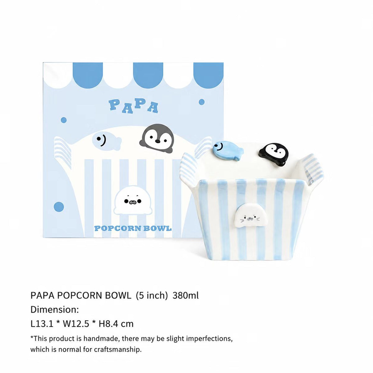 Seal and penguin fruit salad snack bowl